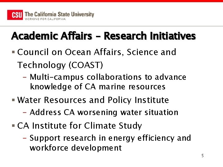 Academic Affairs – Research Initiatives § Council on Ocean Affairs, Science and Technology (COAST)