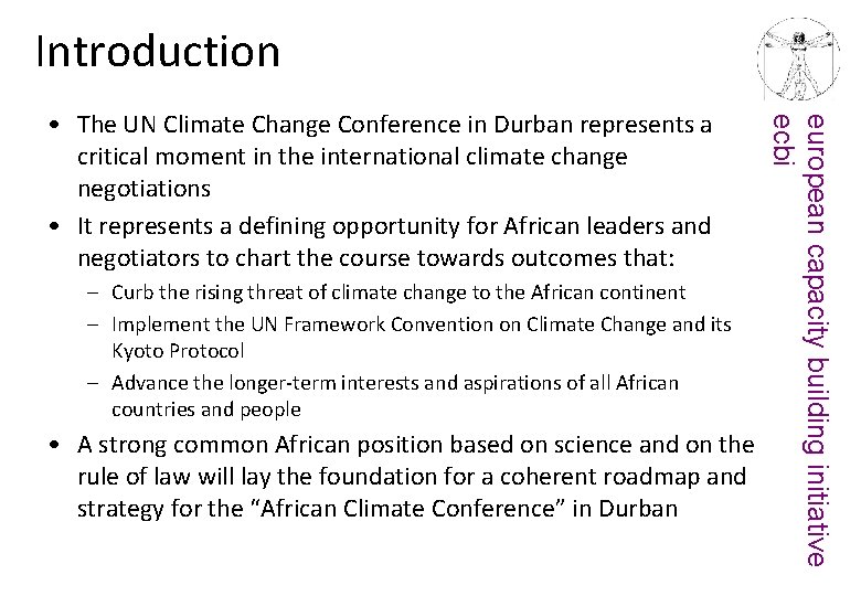 Introduction – Curb the rising threat of climate change to the African continent –
