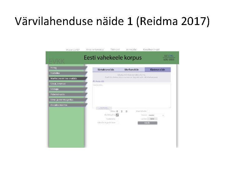 Värvilahenduse näide 1 (Reidma 2017) Värvilahenduse näide 1 (Reidma 2017)