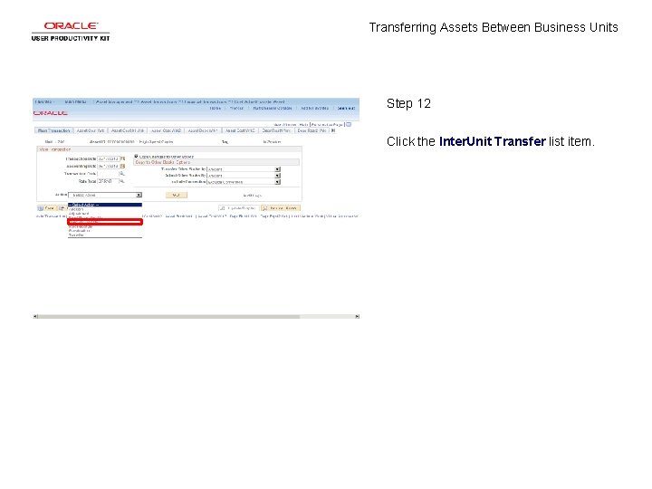 Transferring Assets Between Business Units Concept Transferring Assets