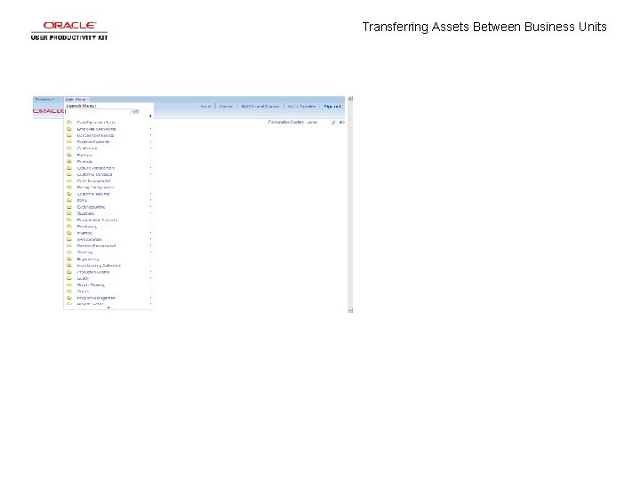 Transferring Assets Between Business Units 