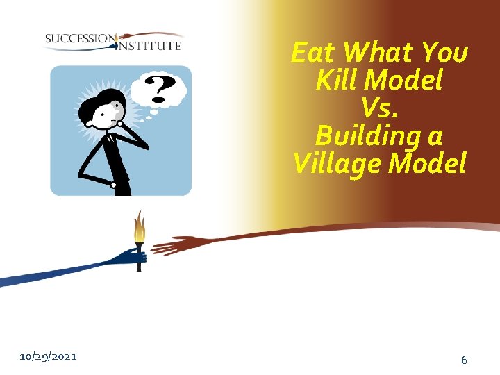 Eat What You Kill Model Vs. Building a Village Model 10/29/2021 6 