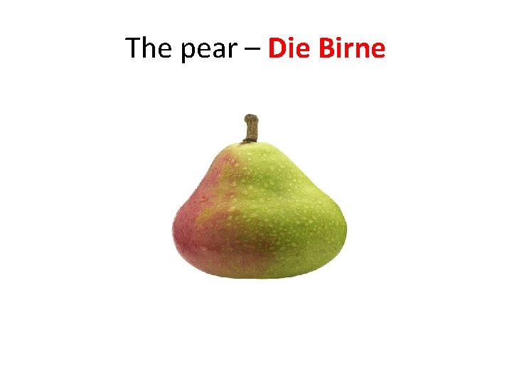 The pear – Die Birne 