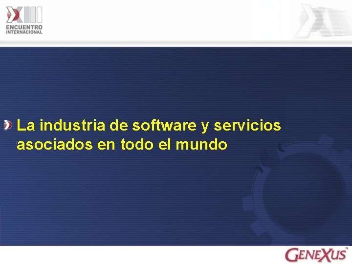 La industria de software y servicios asociados en todo el mundo 