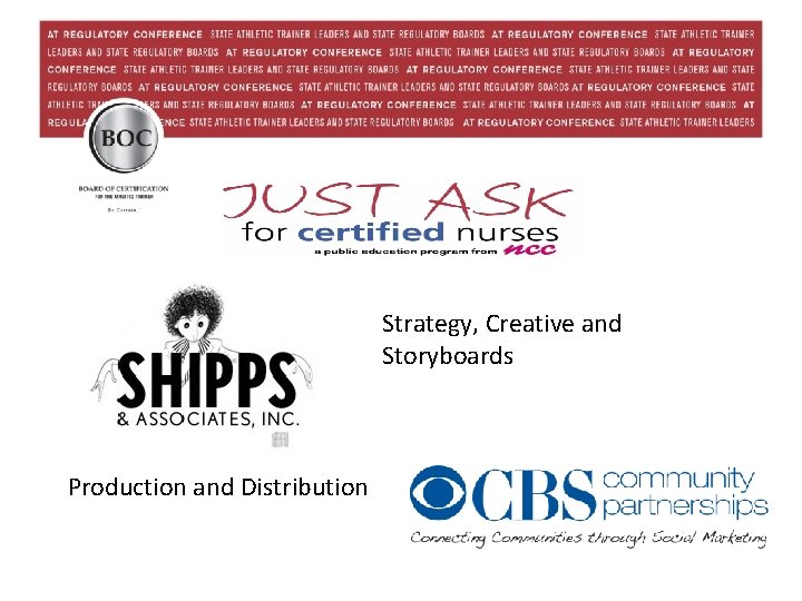 Strategy, Creative and Storyboards Production and Distribution 