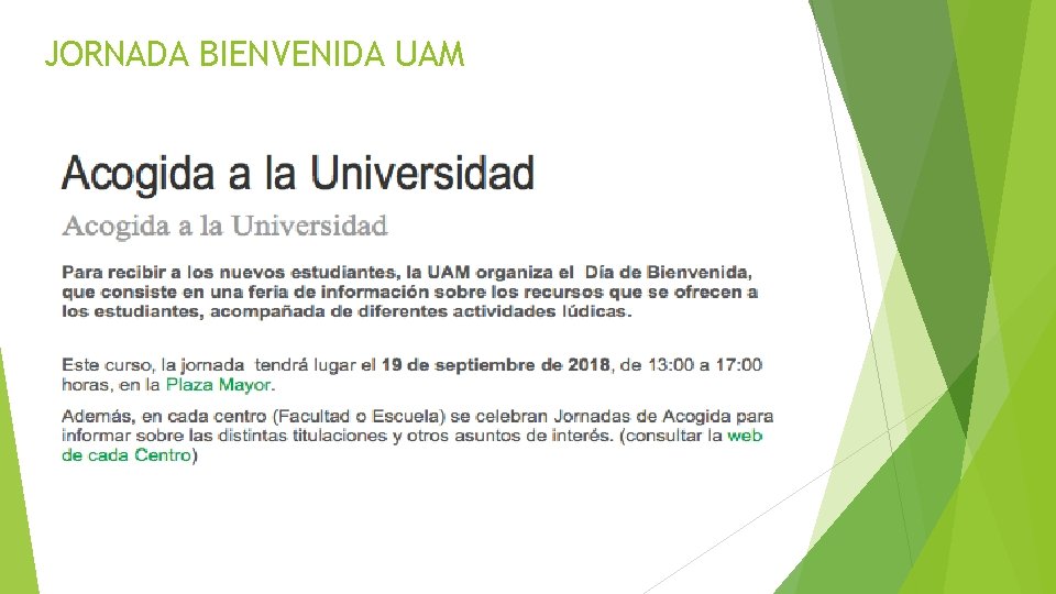 JORNADA BIENVENIDA UAM 