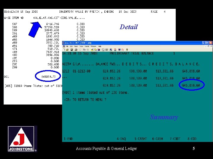 Detail Summary Accounts Payable & General Ledger 5 