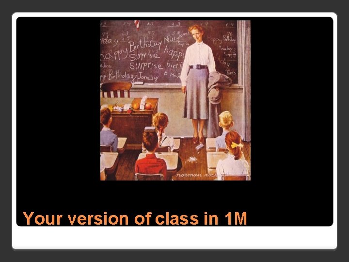 Your version of class in 1 M Your version of class in 1 M