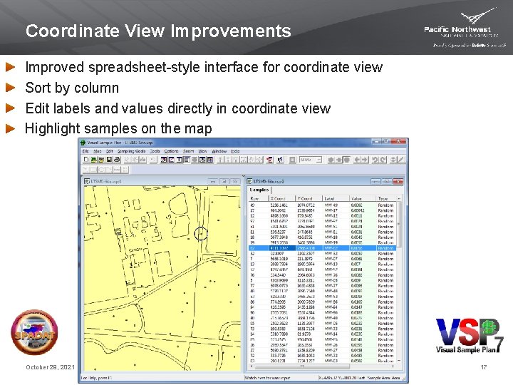 Coordinate View Improvements Improved spreadsheet-style interface for coordinate view Sort by column Edit labels