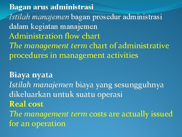 Bagan arus administrasi Istilah manajemen bagan prosedur administrasi dalam kegiatan manajemen Administration flow chart