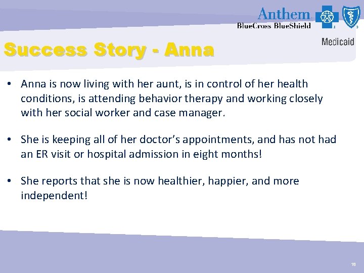 Success Story - Anna • Anna is now living with her aunt, is in