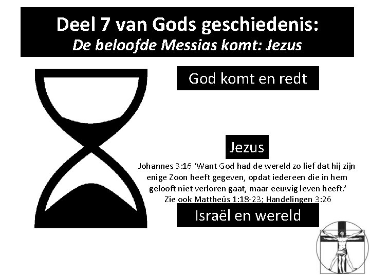 Deel 67 van Gods geschiedenis: Deel geschiedenis De beloofde Messias komt: Jezus God komt