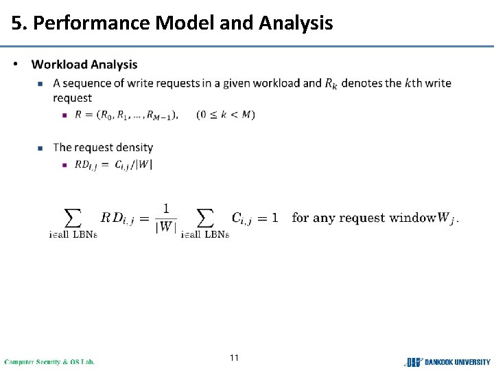 5. Performance Model and Analysis • 11 