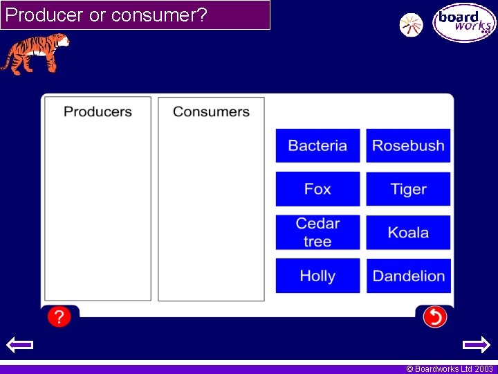 Producer or consumer? © Boardworks Ltd 2003 