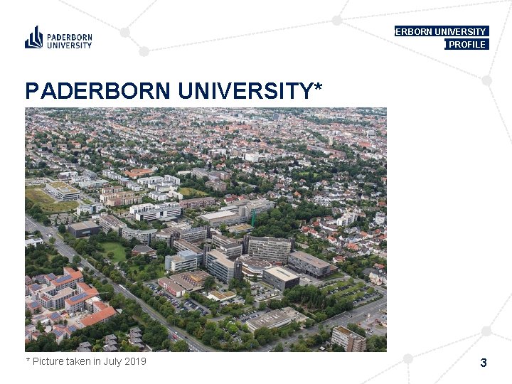 PADERBORN UNIVERSITY IN PROFILE PADERBORN UNIVERSITY* * Picture taken in July 2019 3 