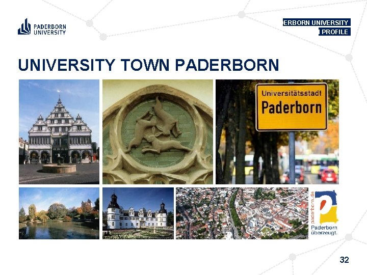 PADERBORN UNIVERSITY IN PROFILE UNIVERSITY TOWN PADERBORN 32 