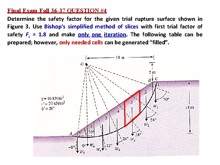 Final Exam Fall 36 -37 QUESTION #4 Determine the safety factor for the given