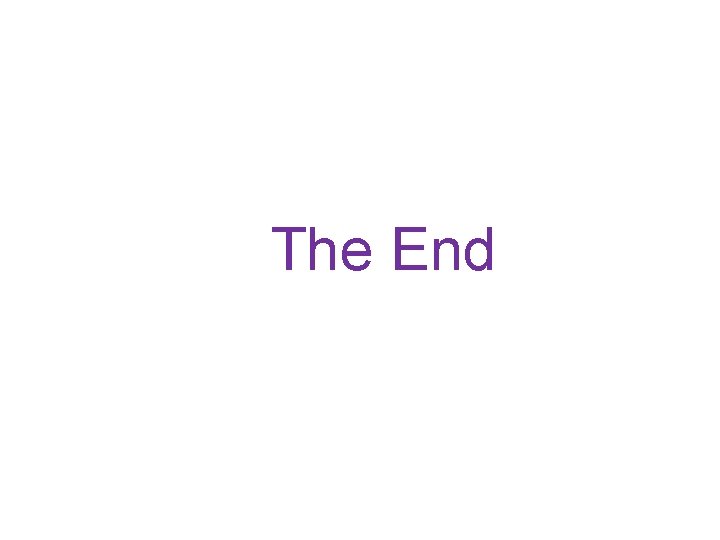 The End 