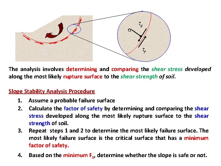  d f The analysis involves determining and comparing the shear stress developed along
