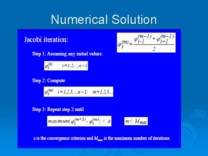 Numerical Solution 