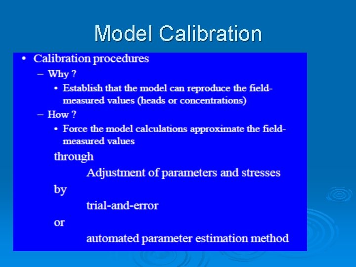 Model Calibration 