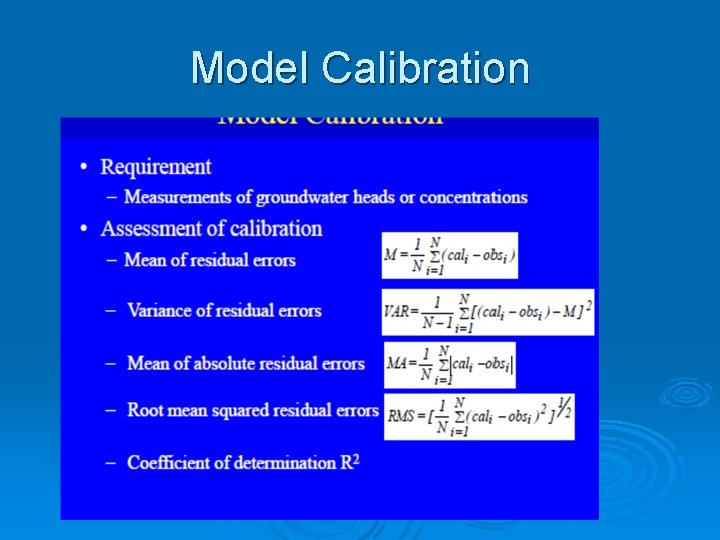 Model Calibration 
