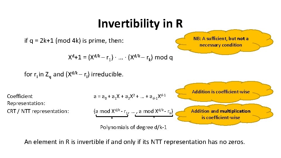 Invertibility in R NB: A sufficient, but not a necessary condition if q =