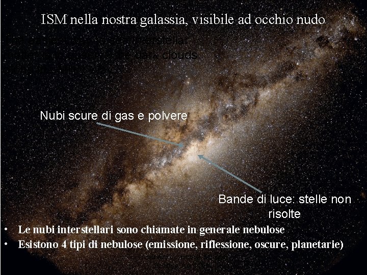 ISM nella nostra galassia, visibile ad occhio nudo The easiest way to see interstellar