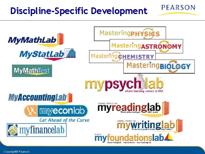 Discipline-Specific Development Copyright© Pearson 