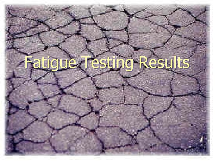 Fatigue Testing Results 