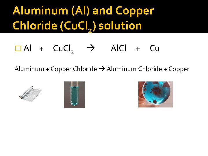 Chemical Reactions Chemical Reactions New substances being created
