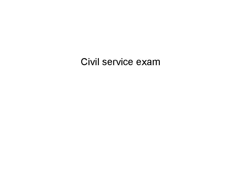 Civil service exam 