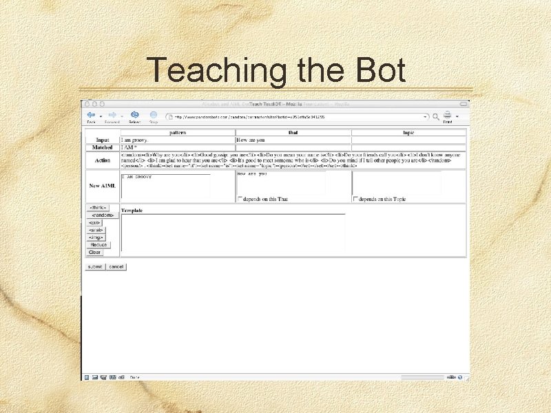 Teaching the Bot 