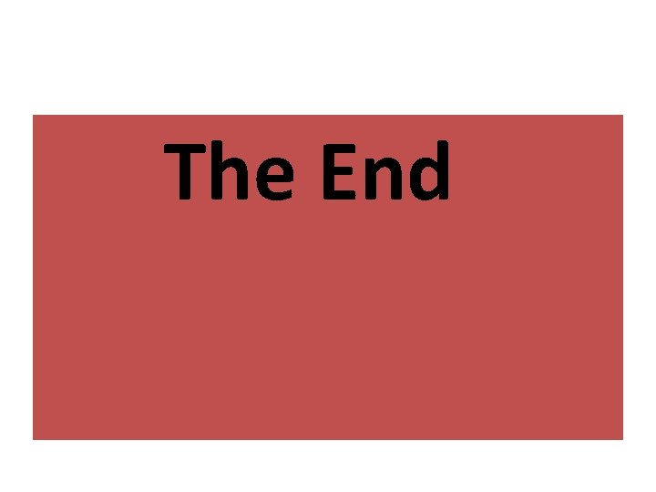 The End 