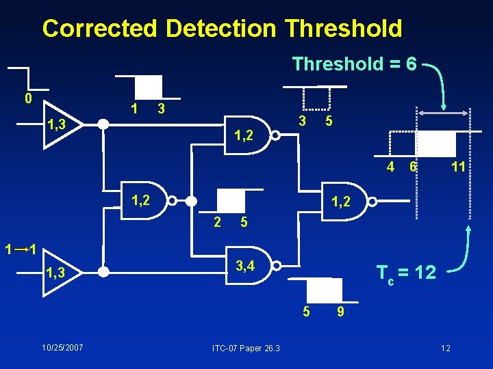 Corrected Detection Threshold = 6 0 1 3 1, 2 3 5 4 1,