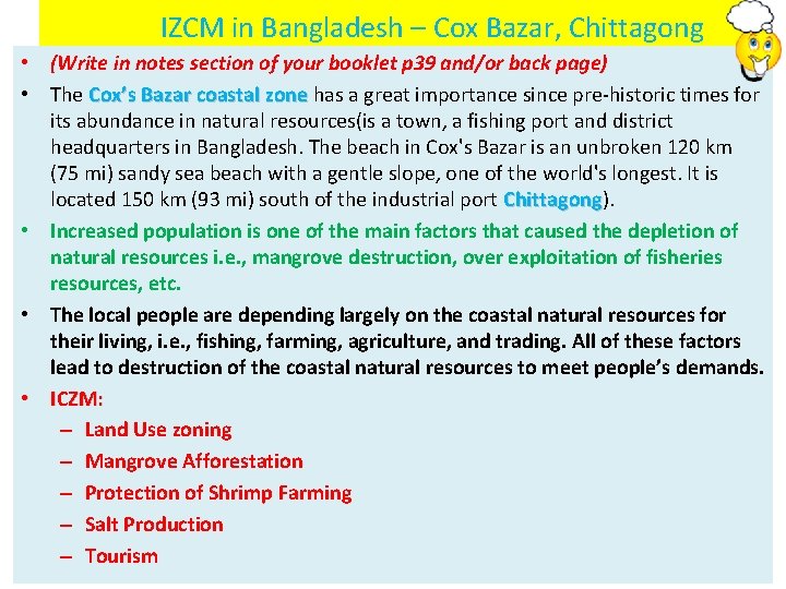 IZCM in Bangladesh – Cox Bazar, Chittagong • (Write in notes section of your