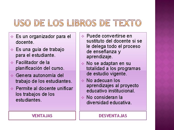 v Es un organizador para el docente. v Es una guía de trabajo para