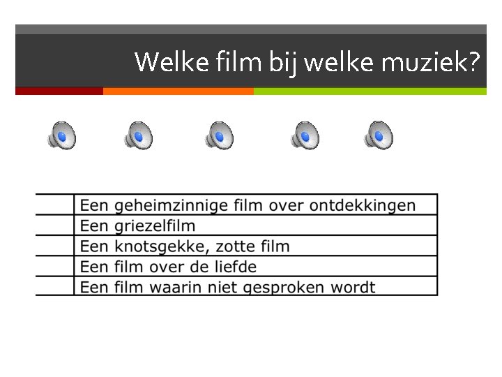 Welke film bij welke muziek? 