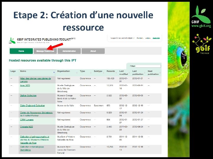 Etape 2: Création d’une nouvelle ressource 