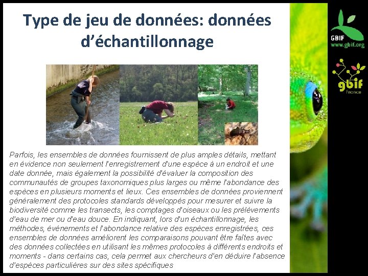 Type de jeu de données: données d’échantillonnage Parfois, les ensembles de données fournissent de