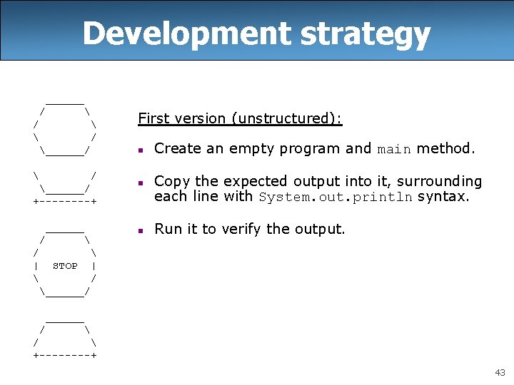 Development strategy ______ /   / ______/ n  / ______/ +----+ ______