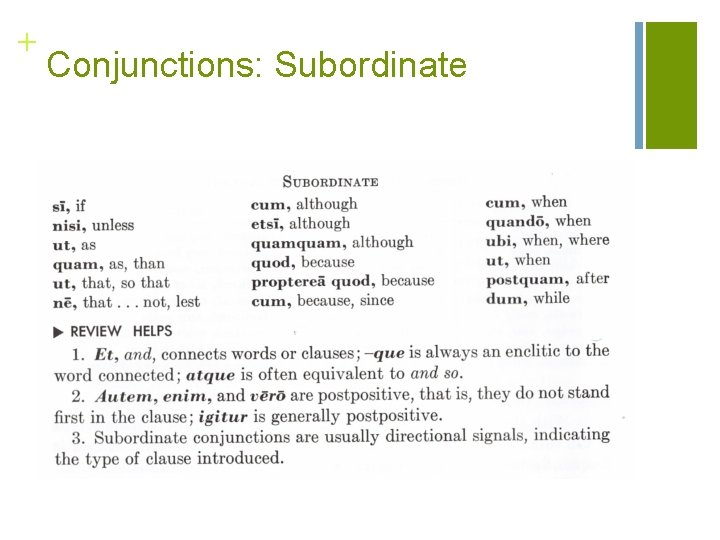 + Conjunctions: Subordinate 