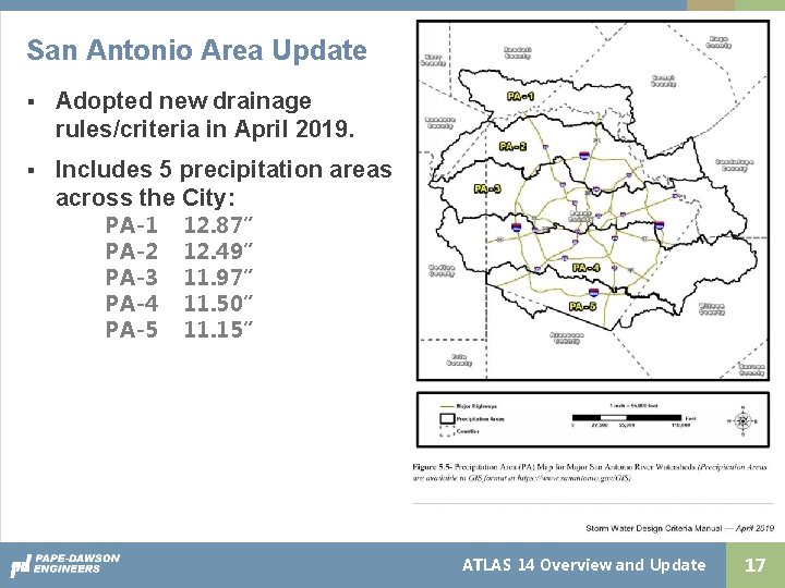 San Antonio Area Update § Adopted new drainage rules/criteria in April 2019. § Includes