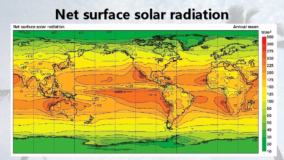 Net surface solar radiation 
