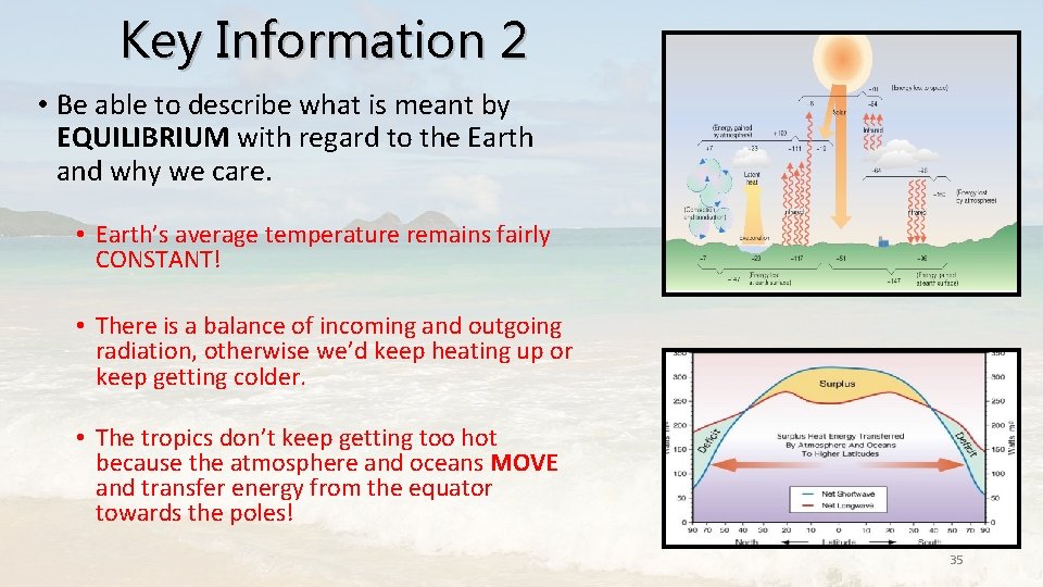 Key Information 2 • Be able to describe what is meant by EQUILIBRIUM with