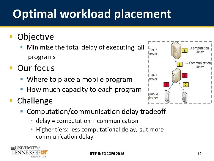 Optimal workload placement § Objective § Minimize the total delay of executing all programs