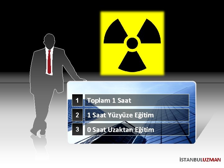 1 Toplam 1 Saat 2 1 Saat Yüzyüze Eğitim 3 0 Saat Uzaktan Eğitim