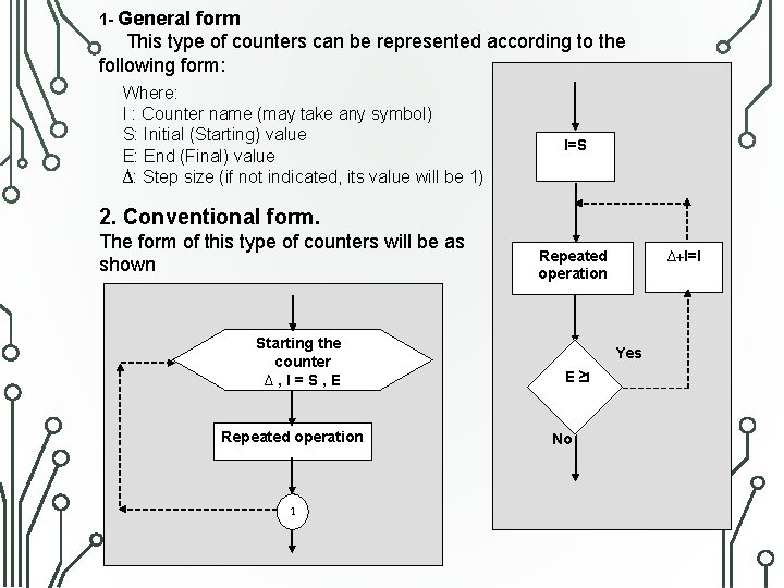 1 - General form This type of counters can be represented according to the