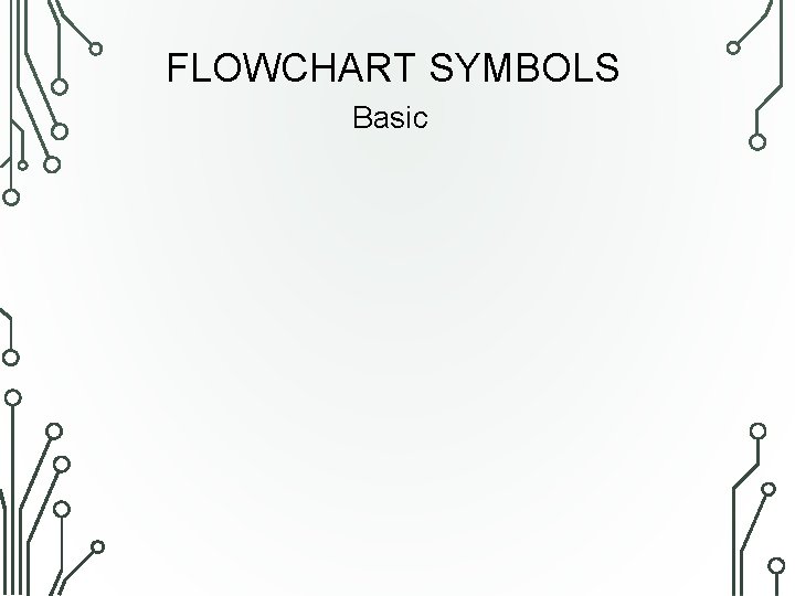 FLOWCHART SYMBOLS Basic 