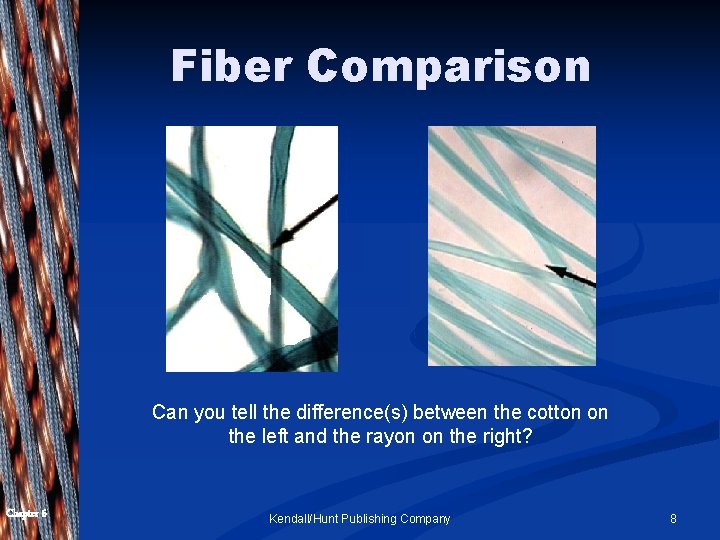 Fiber Comparison Can you tell the difference(s) between the cotton on the left and